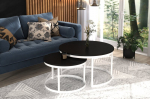 Diivanilaua komplekt Furniture Okin, must/valge