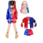 Kost&uuml;&uuml;m lastele Harley Quinn, punane/sinine