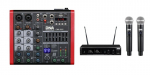 Komplekt DNA CM4-DSP helimikser USB MP3 Bluetooth Phantom +DNA Stage Vocal Set kahe juhtmevaba k&auml;eshoitava mikrofoni s&uuml;steem