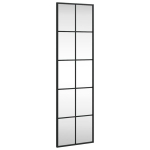 vidaXL seinapeegel, must, 30 x 100 cm, ristk&uuml;likukujuline, raud