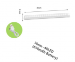 Juhtmeta LED-valgusti liikumisanduriga (soe valge), 30 cm, 21 LED