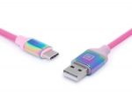 REAL-EL, Premium USB A - Type C Rainbow, 1m