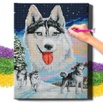 Teemantmaal koerad 5D Diamond Painting Oh Art! 20x30 cm