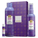 Avon Super Star kinkekomplekt t&uuml;drukutele: Kehasprei 100 ml, &Scaron;ampoon ja palsam 200 ml, Huulepalsam 4 g