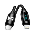 USB-C - Lightning kaabel WUCLC1 LED ekraaniga 36W 1 m - must