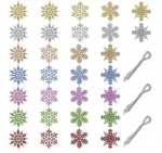 Mitmev&auml;rviliste lumehelveste komplekt, 30 tk, 10 cm