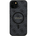 Guess &uuml;mbris S24+ S926 jaoks GUHMS24MG4GFRK k&otilde;va &uuml;mbris 4G kollektsiooni nahast metallist logo MagSafe must