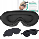 Professionaalne must 3D premium reguleeritava kummipaelaga silmamask. OPON, Universaalne