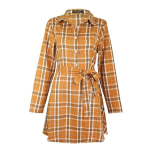 Naiste ruuduline tuunika FANCYINN, kollane, ruuduline