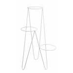 Moodne kolmekordne lillealus, valge, 95 cm