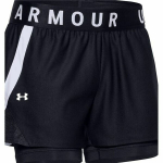 L&uuml;hikesed 2 &uuml;hes - Under Armour - Play Up - Naistele - Must/Valge - Hingav - K&uuml;lgtaskud
