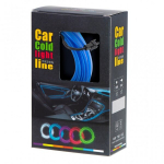 LED v&auml;lisvalgustus autole / auto USB / 12V riba 3 m sinine