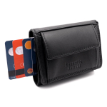 Nahast kaardihoidja RFID Leonardo Verrelli&reg;, must