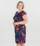 Hansmark naiste kleit Rosalind 68206*01, must/punane