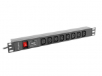 Rack PDU Lanberg - PDU-08I-0200-C20-Bk - 1U 16A 8X IEC C13