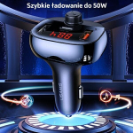 USAMS Zestaw głośnom&oacute;wiący C25 50W z transmiterem FM, Bluetooth, MP3, 2xUSB | USB-C czarny|black CC143TC01 (US-CC143)