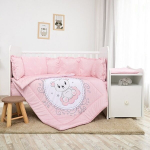 Lorelli beebivoodi komplekt Little Bear Pink, 110x70, 8 osaline