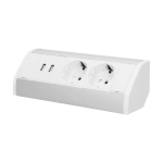 M&ouml;&ouml;bli pistikupesa 2x250V, USB OR-GM-9003/W-G(GS) Schuko