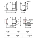 Kontaktor 9A 230V 3NO+1NO -TR1D0910, Kontaktorius 9A 230V 3NO+1NO -TR1D0910