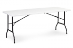 Modernhome Catering table 180cm + 2 benches white banquet set