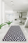 Salės kilimas (80 x 300) Black White Djt