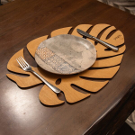 Stalo kilimėlio rinkinys (4 vienetai) Monstera - Honey