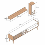 3-osaline telerialuse komplekt Asir Valensiya, pruun/must
