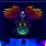 Seinakaunistus UV FLUORESCENT IMAGE GOBELIN ODBLASK 150x150cm Eagle, Sienų apdaila UV FLUORESCENT IMAGE GOBELIN ODBLASK 150x150cm Eagle
