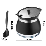 Suhkrukauss lusikaga, must