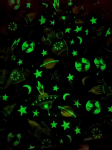 Pimedas helendav tekk 150x200 Rockets in Space Fluo