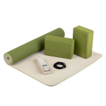 Bodhi Yoga Set Flow joogakomplekt: matt, plokid, rihm &ndash; oliiviroheline