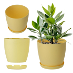 Lillepoti kate Lillepott 25 cm lilledele koos kollase alusega elutuppa