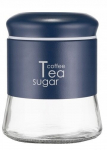 Kohvi-tee suhkrukonteiner 750 ml kaanega klaas K&ouml;&ouml;k tumesinine