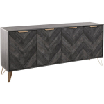 Puhvetkapp Notio Living Dark Wood, must