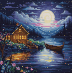 Tikkimise komplekt Petit Point Kit Spring Night 15x15cm SG701 Luca-S