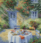 Tikkimiskomplekt "Romantiline aed" 31x32cm SBU5055 Luca-S