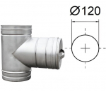 T-otsik koos kaanega. D-120 mm.
