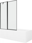 Vann Mexen Cubik koos viimistluse ja klaasist seinaga, 160x70 cm + 120 cm