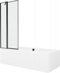 Vann Mexen Cube koos viimistluse ja klaasist seinaga, 180x80 cm + 80 cm