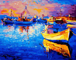 Maalimine numbrite j&auml;rgi Paadisadam Tapymas.lt 40x50 cm