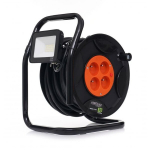 Vastupidav metallpooliga pikendusjuhe ja 20W LED valgustus - 30m, 3x2,5