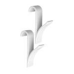 Valged konksud vannitoa radiaatorile RadiatorEase, 2 tk.