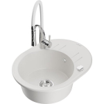 Graniidist valamu Mexen Kevin koos kraanikausi ja k&ouml;&ouml;gikraaniga Aster 6517-20-73450-02, valge