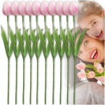 Kunstroosade tulpide kimp 10 tk dekoratiivsed lilled