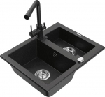 Graniidist k&ouml;&ouml;givalamu Mexen Carlos segisti ja sifooniga, Metallic black/silver+Black