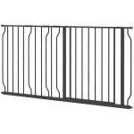 PawHut koerav&auml;rav, trepikav&auml;rav, 75-145 cm koerav&auml;rav, beebiuksev&auml;rav, klambriv&auml;rav, turvav&auml;rav, kahesuunaline avamine, teras, must