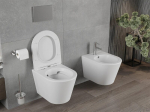 WC-pott Mexen Rico Rimless Slim Duroplast aeglaselt sulguva kaanega, Valge