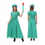 Vabaduse kuju kost&uuml;&uuml;m naistele elegantne maskeering karneval halloween l