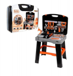 Smoby - Black and Decker - Bricolo Smart Workbench - Imitation game - Case that transforms into a workbench - 33 accessories inc