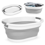 Silikoonist volditav pesukott, Modern Home, 20 l., valge hall